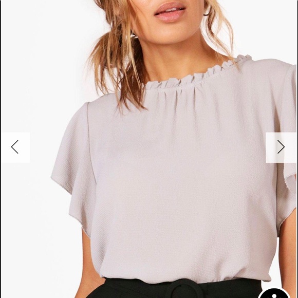 BOOHO~~ women’s frill sleeve & neck blouse - Picture 2 of 3